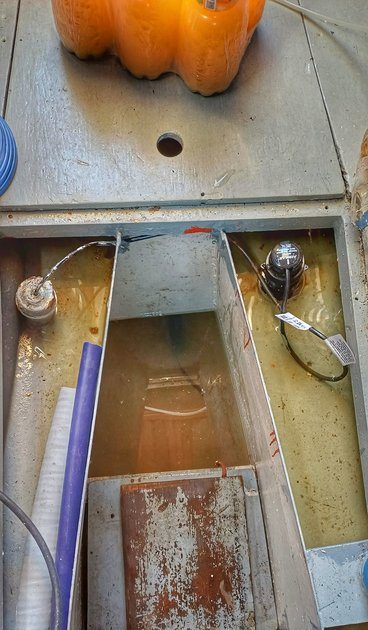 Zu viel Wasser in der Bilge.