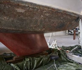 Segelboot Julia Drei Stadien des Refit